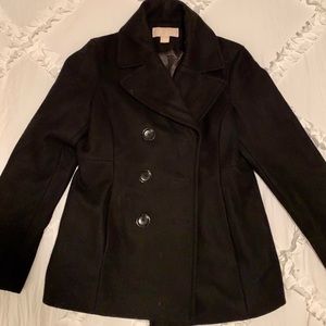 Michael by Michael Kors black pea coat